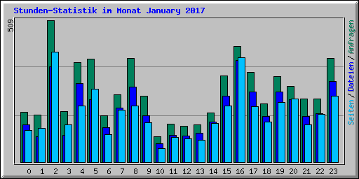 Stunden-Statistik im Monat January 2017